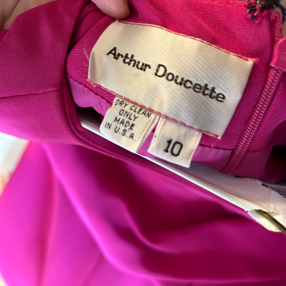 Vintage Magenta Silk Gown
